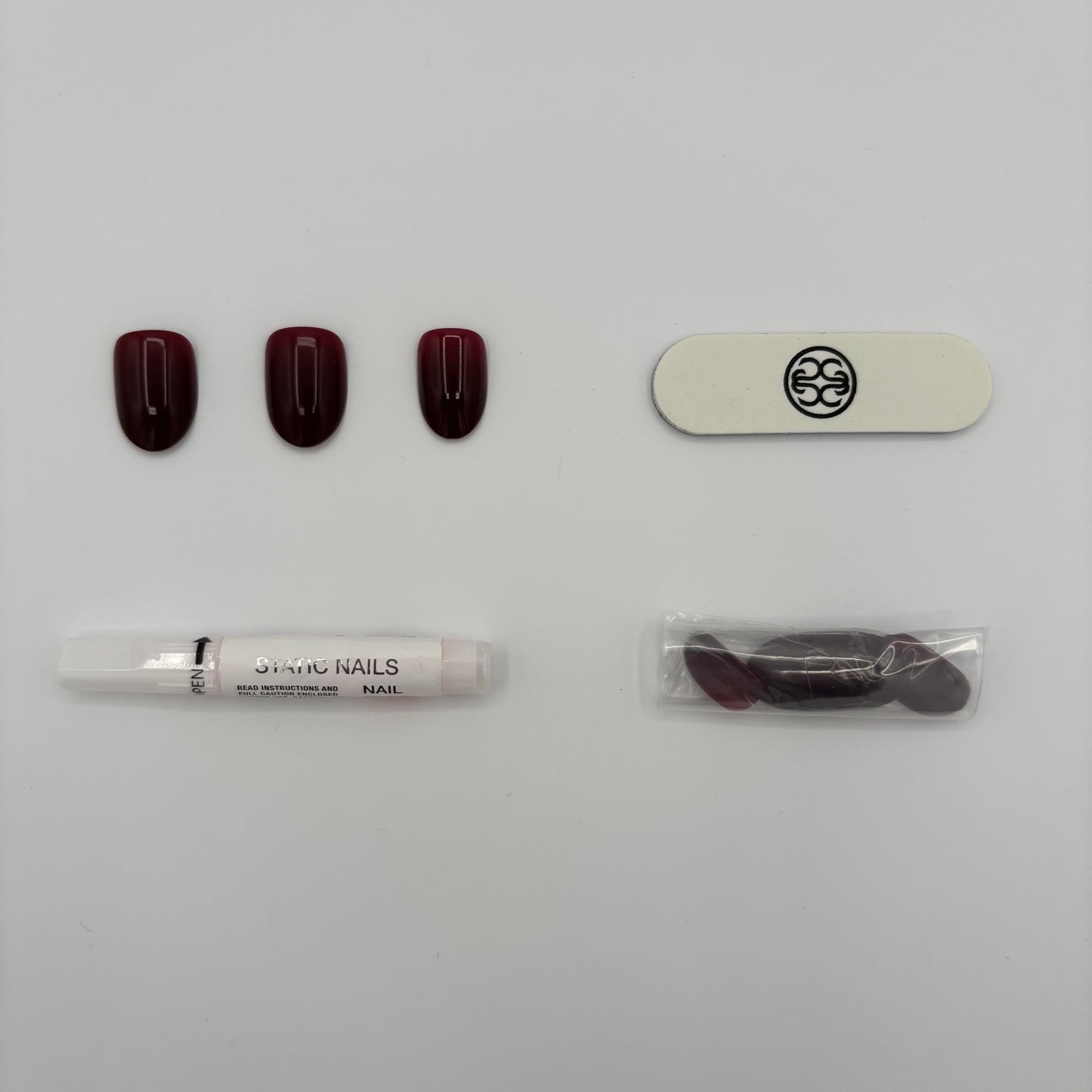 Static Nails Cherry Liquor Round