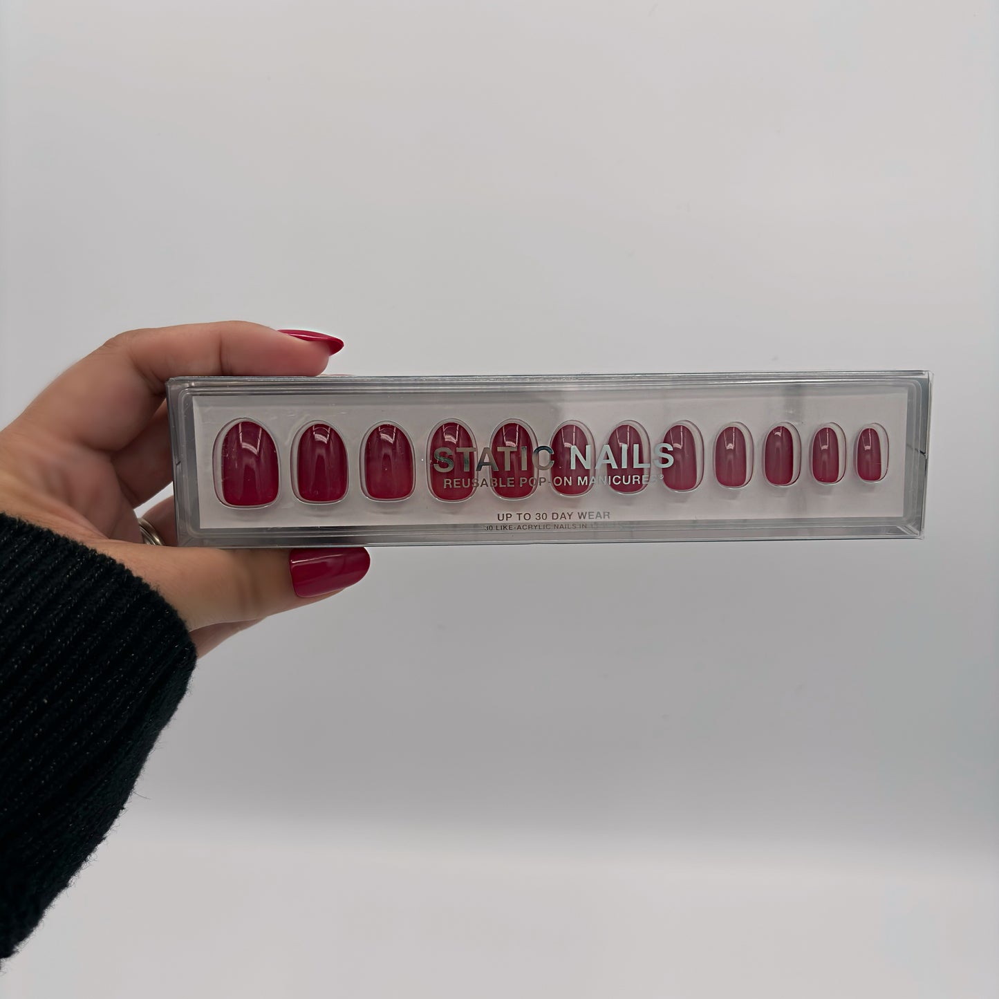 Static Nails High-End Red Round