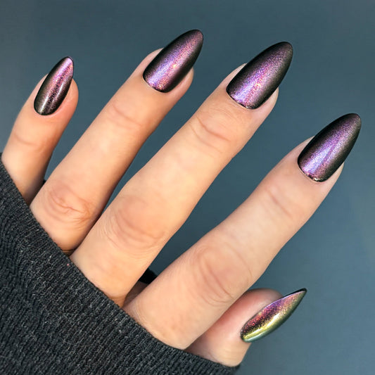 Static Nails Sorta Goth Almond