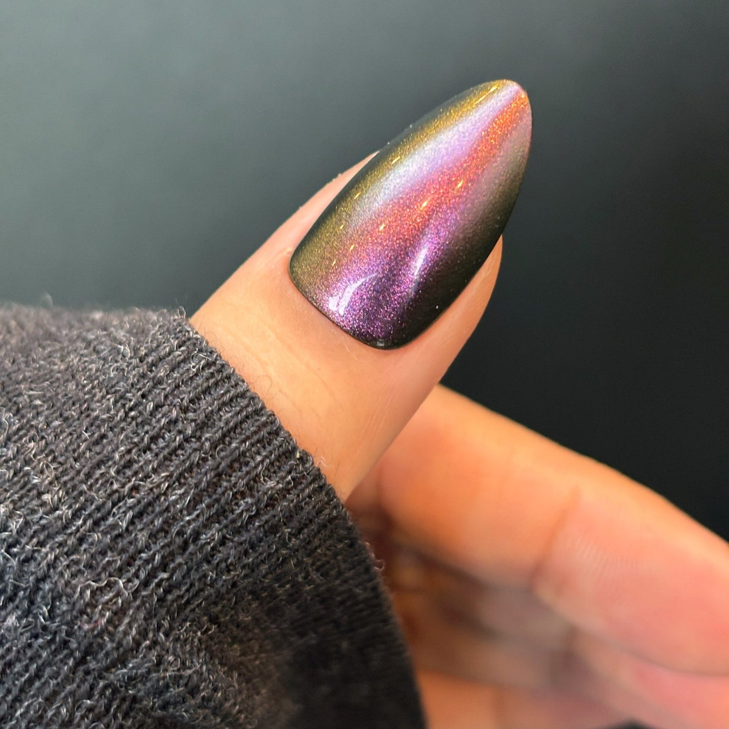 Static Nails Sorta Goth Almond